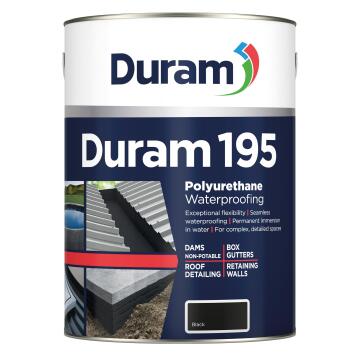 Polyurethane waterproofing DURAM 195 Black 5L