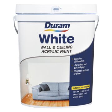 Wall and Ceiling Acrylic Paint DURAM White 20L