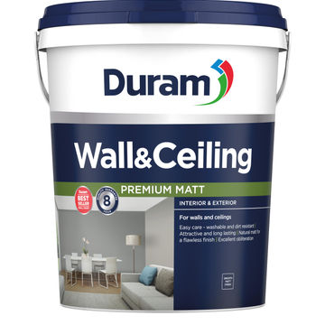 Duram Wall & Ceiling Paint Matt White 20L | LEROY MERLIN South Africa