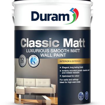 Duram Universal Wall Paint Smooth Matt Classic Matt White 5l