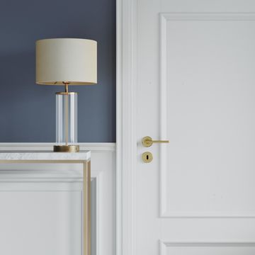 Door handle rose lee brass brush matte