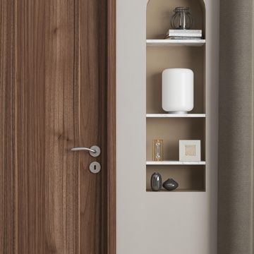 Door handle rose agathe nickel brs/gloss