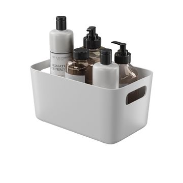 Sensea Remix Bathroom Storage Organizer Basket White W18cmxD28cmxH14cm