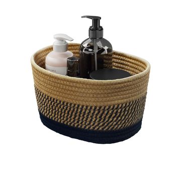 Sensea Bohemia Storage Basket Woven Natural and Black