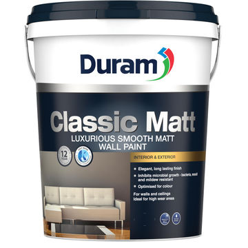 Duram Wall Paint Universal Smooth Matt Classic Matt White 20l