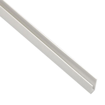 Profile u-shape edging matt white PVC 40x15x10x1x1000mm arcansas