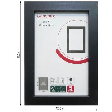 Inspire milo frame black 10x15cm