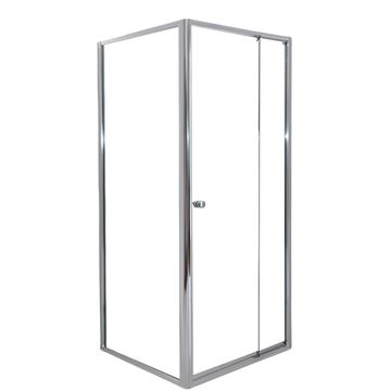 Kiri Pivot Shower Door With Panel Chrome W90cmxD90cmxH180cm