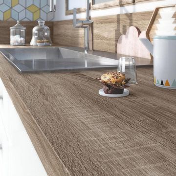 Kitchen Countertop Laminate L315Cm X D65Cm X H5,8Cm Oak Havana