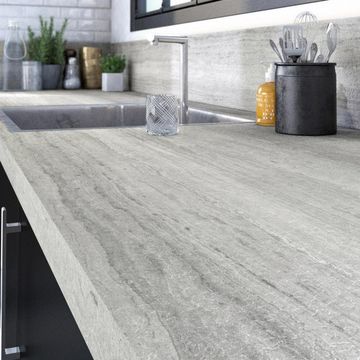 Kitchen Countertop Laminate L315Cm X D65Cm X H3,8Cm Travertine Sand