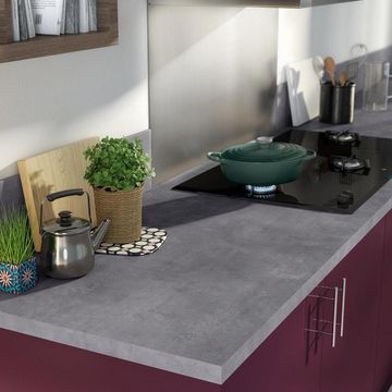 Kitchen Countertop Laminate L300Cm X D65Cm X H3,8Cm Concrete