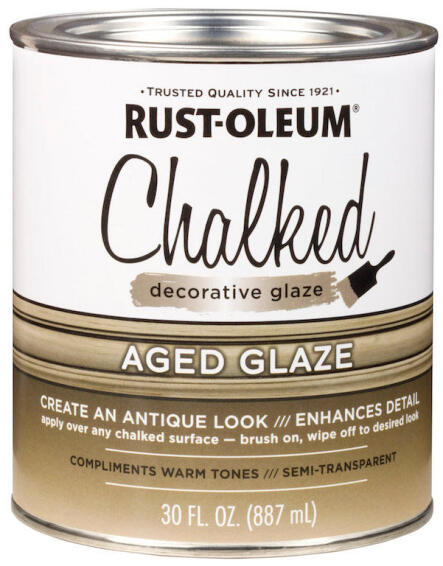 Chalked Decorative Aged Glaze Brown 1L