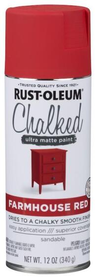 Spray Paint Ultra Matt Chalk RUST-OLEUM Chalked Farmhouse Red 340g