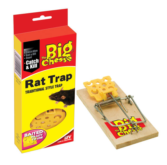 Baited Rat trap THE BIG CHEESE ready to use