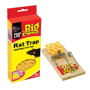 Baited Rat trap THE BIG CHEESE ready to use