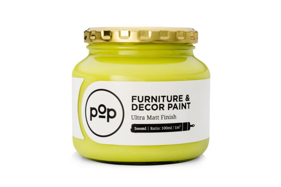 Furniture & décor paint POP bright yellow 500ml