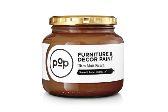 Furniture & décor paint POP dark brown 500ml