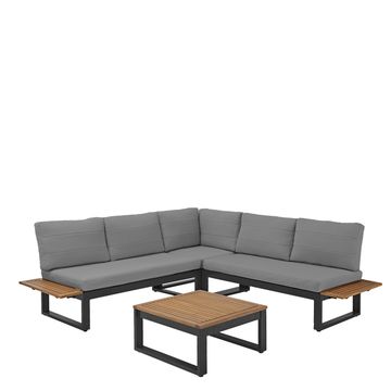 NATERIAL 5P CORNER SOFA SET ORIS GREY