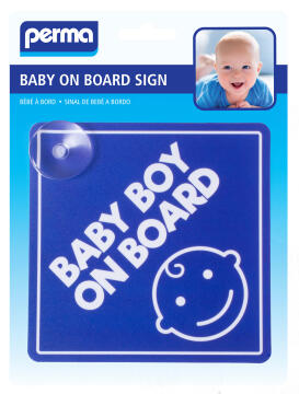 Baby on board sign blue perma