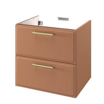 Sensea Pearl Wall Hung Bathroom Cabinet Terracotta Excluding Basin W60cmxD47.8cmxH58cm