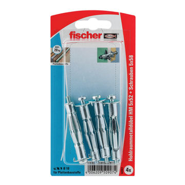 Cavity fixing screw HM 6X37 metal BP FISCHER 4 pack