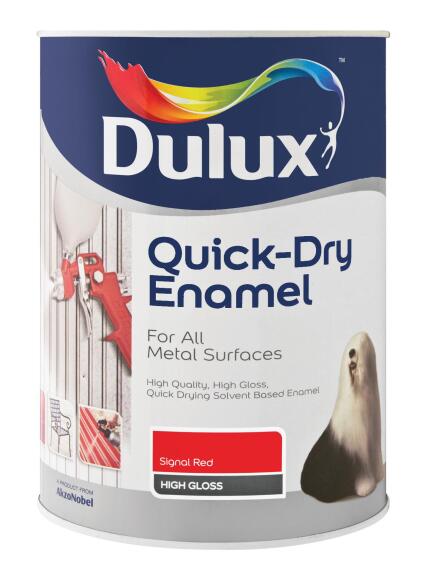 Dulux Metal Paint Quick Dry Enamel Signal Red 5L