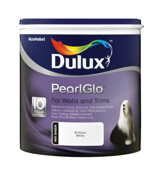 Dulux Pearlglo Waterbased Enamel Paint White Satin 1L