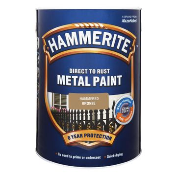 Direct to rust metal paint HAMMERITE hammered Bronze 5L