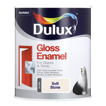 Dulux Gloss Enamel Paint Soft Stone 1L