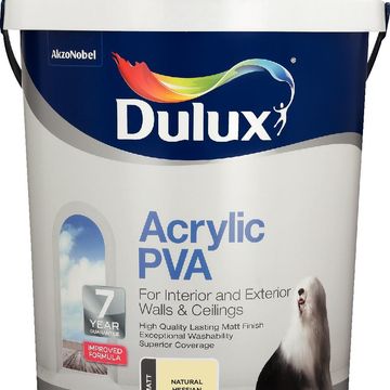 Wall Paint Interior/Exterior Dulux Acrylic PVA Natural Hessian Matt 20L