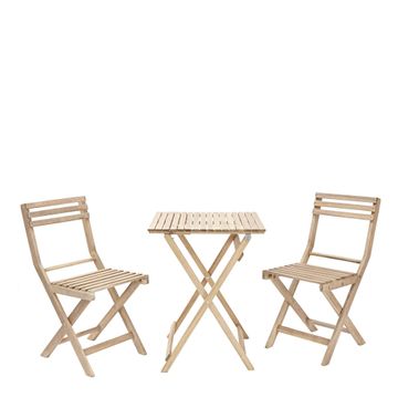Naterial Solis II Dining Set Foldable Origami Acacia Table 55x55cm