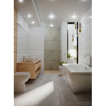 Wall tile  ceramic pyramid satin white 300x600mm