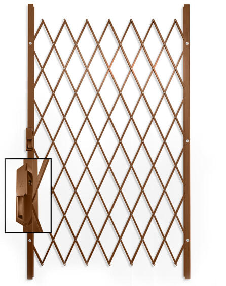 Saftidor security gate type C 1150(w)x2000mm(h) bronze xpanda