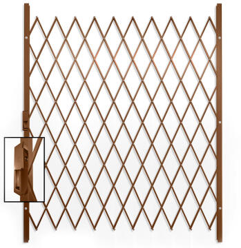 Saftidor security gate type F 1600(w)x2000mm(h) bronze xpanda