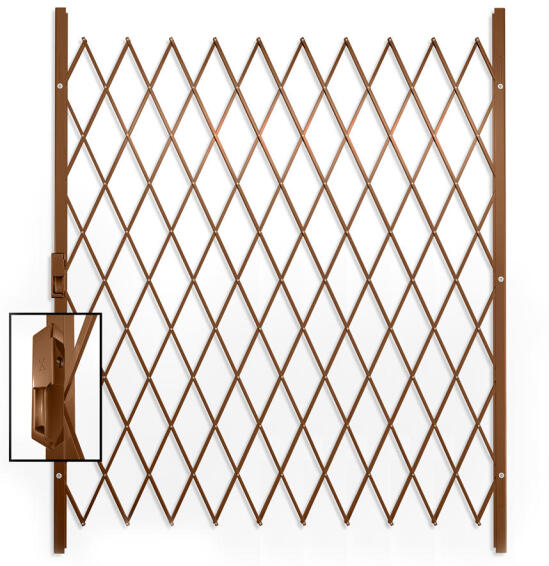 Saftidor security gate type F 1600(w)x2000mm(h) bronze xpanda