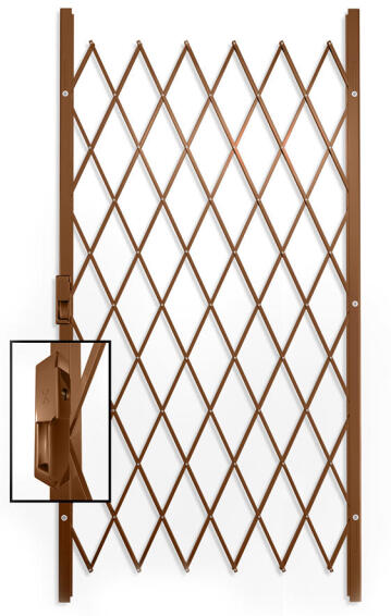 Saftidor security gate type B 1000(w)x2000mm(h) bronze xpanda