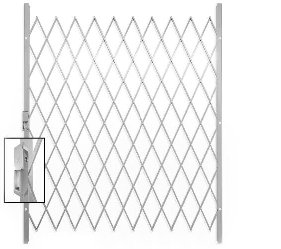 Saftidor security gate type F 1600(w)x2000mm(h) white xpanda