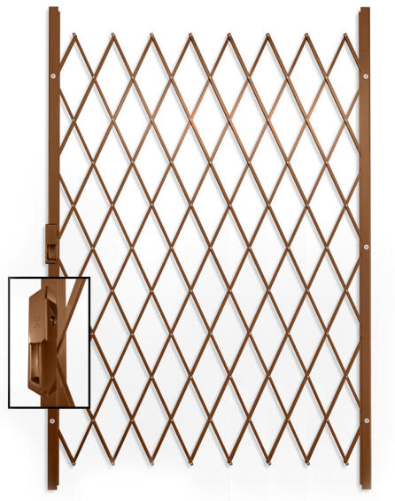 Saftidor security gate type D 1300(w)x2000mm(h) bronze xpanda