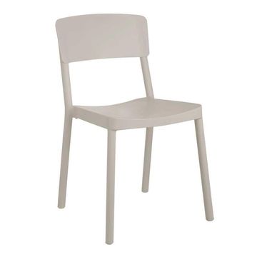 Sofia Armless Solid Café Chair Ivory