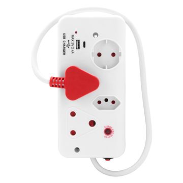 4WAY M SURGE MULTIPLUG WT USB A USB C05M