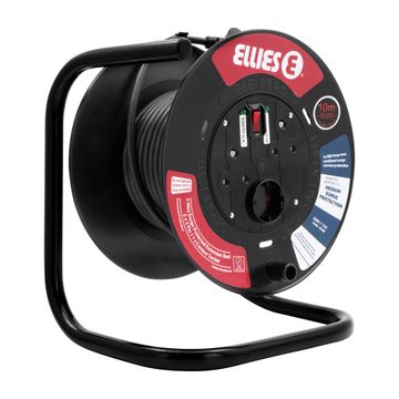 H.DTY M SURGE PROTECTED EXT REEL 10M BLK