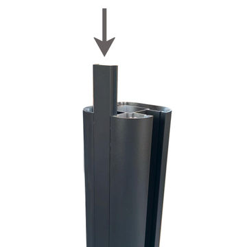 Naterial Finishing Slider Cover Aluminium Fence Post 240cm