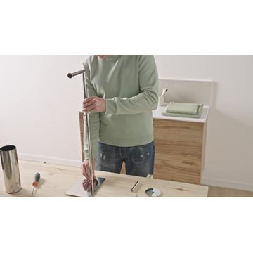 Sensea Essential Toilet Paper and Brush Holder Freestanding Combo Black