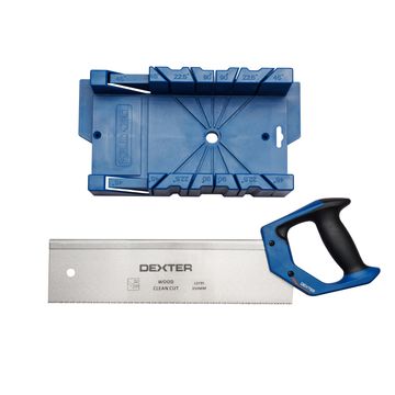 DEXTER MITRE BOX 285MM+BACKSAW 350MM