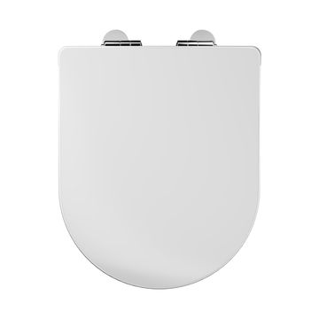 Sensea Purity D-Shaped Toilet Seat With Soft Closing Hinge Glossy White