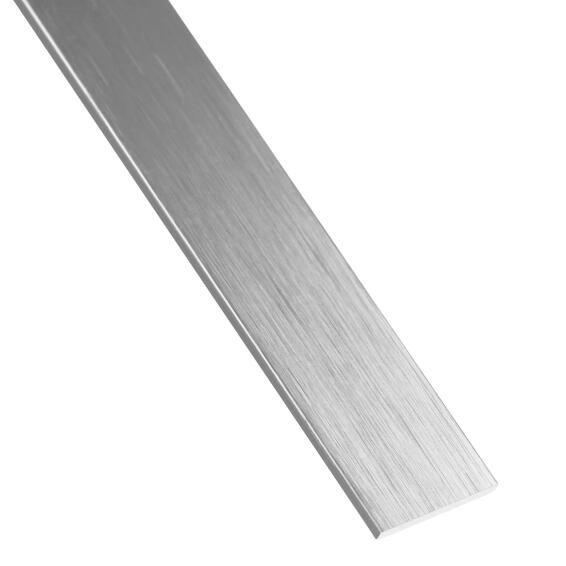 Profile flat natural matt brushed anodized aluminium 20x2x2600mmm