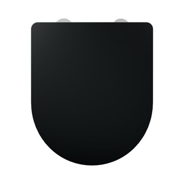 Sensea Easy D-Shaped Toilet Seat With Soft Closing Hinge Satin Black