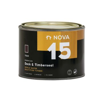 Exterior Wood Sealer NOVA 15 Deck & Timberseal teak 1 litre