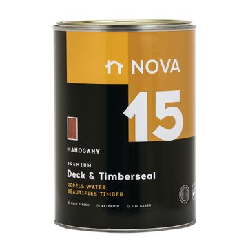 Exterior Wood Sealer NOVA 15 Deck & Timberseal mahogany 5 litres