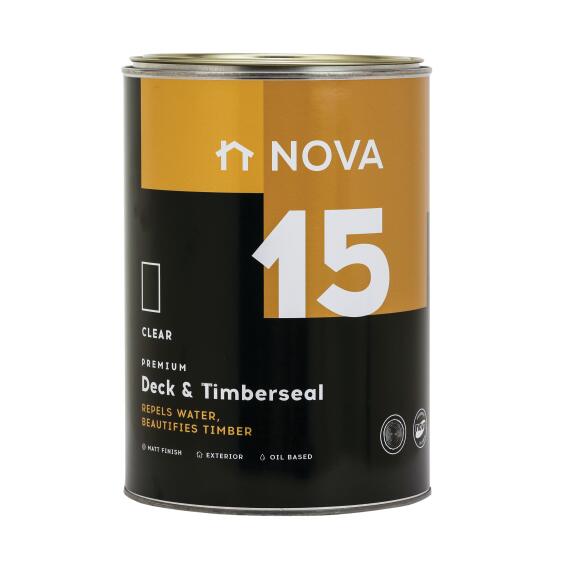 Wood Sealer Exterior Deck & Timberseal GENKEM Nova 15 Clear 5l